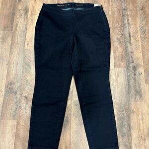 Talbots Women's side zip Heritage Ankle dark wash Jeans plus size 14W